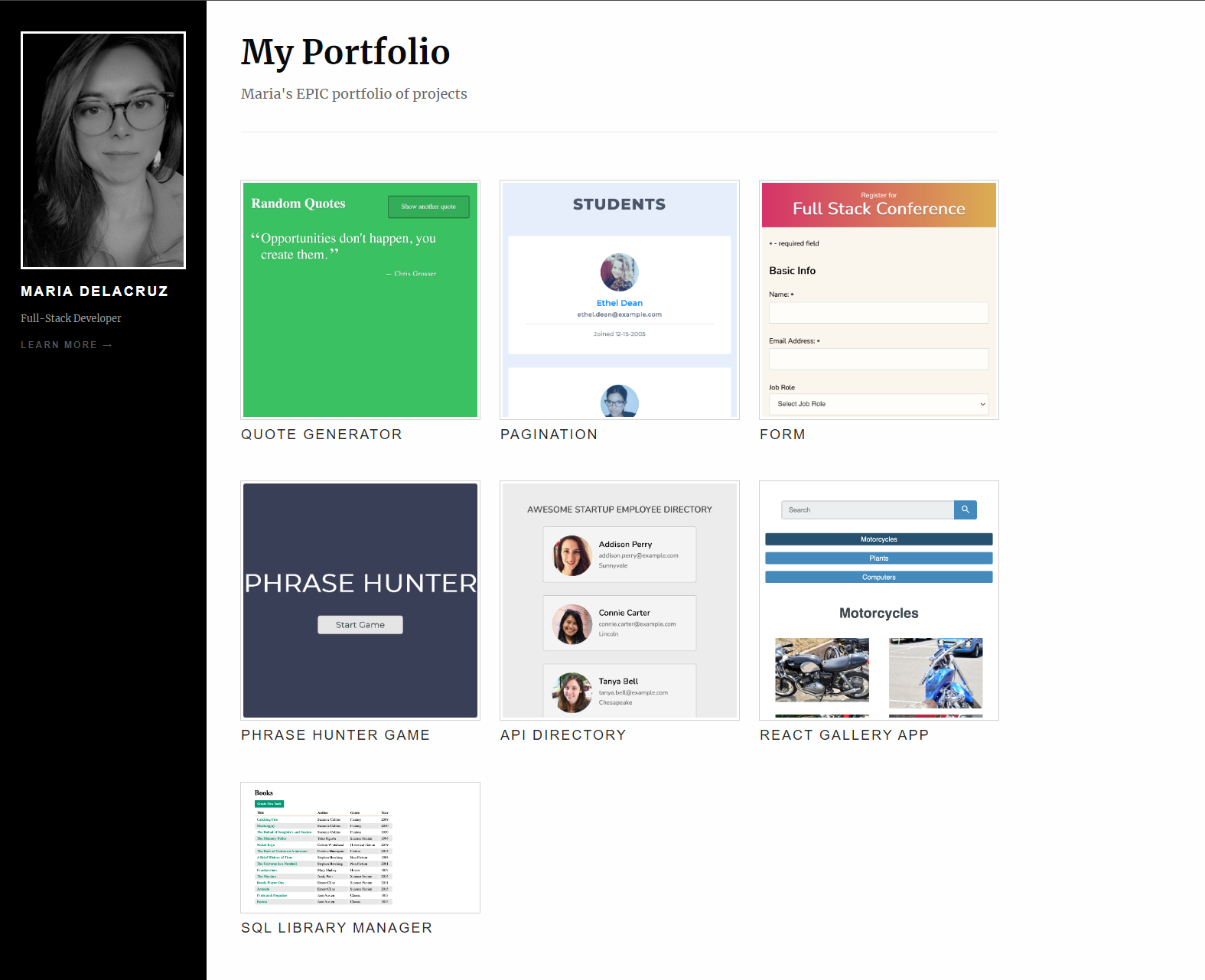 website screenshot